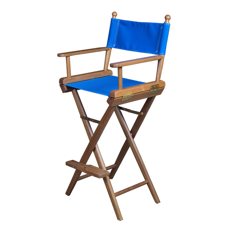 Prime Teak Products Captain Folding Director Chair with Cushion Wayfair